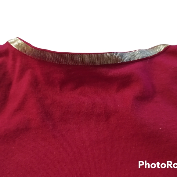 Holiday Time Candy Cane Princess shirt.  Red lightweight long sleeve 18M - Picture 8 of 8